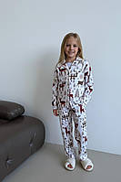 Піжама дитяча тепла з фланелі “Норді”, олені