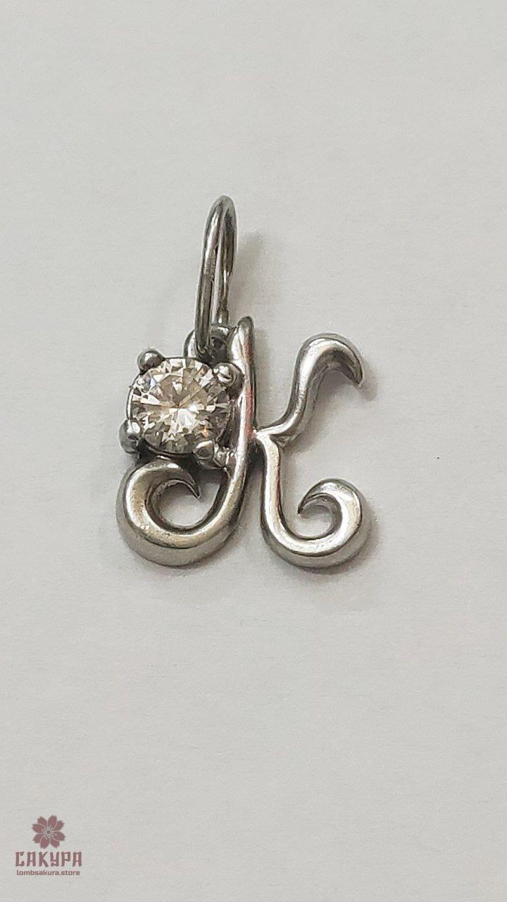 Срібний Кулон зі вставкою цирконій, фото 1