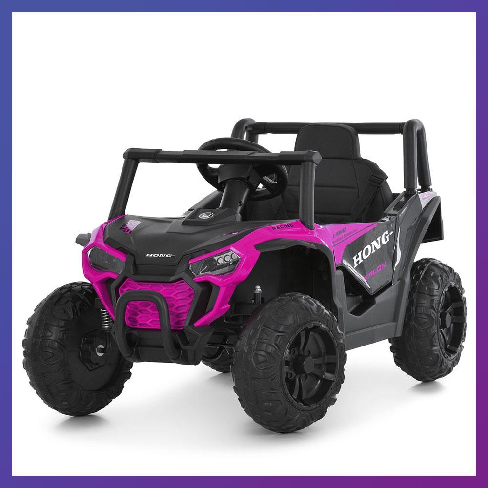 Дитячий електромобіль на акумуляторі Багі M 6258 з пультом р/у для дітей 3-8 років Фіолетовий, фото 1