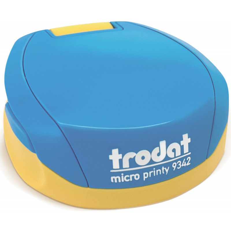 Оснастка для круглой печатки пластикова d42мм кишенькова TRODAT 9342 жовто-блакитна, фото 1