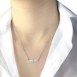 Срібне кольє Proba з фіанітами, вага виробу 2,67 г (1931226) 400450 розмір, фото 2