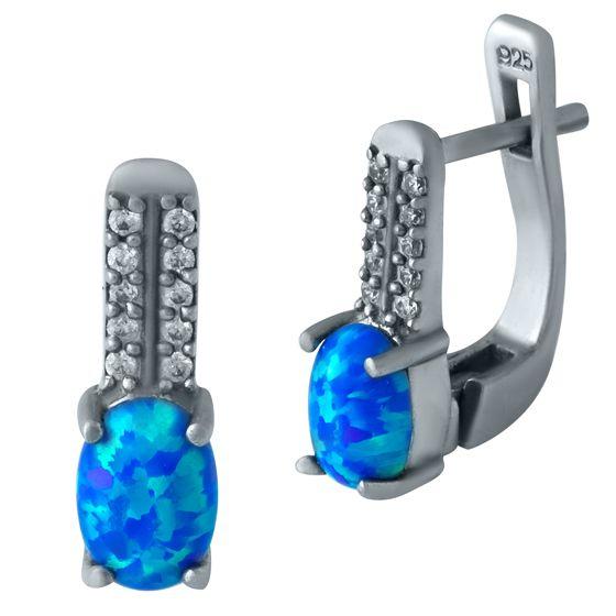 Срібні сережки Proba з опалом 0.883ct (1937051), фото 1