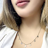 Срібне кольє Proba з фіанітами, вага виробу 3,85 г (1952870) 450500 розмір, фото 2