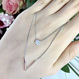 Срібне кольє Proba з фіанітами, вага виробу 3,85 г (1952870) 450500 розмір, фото 3