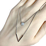 Срібне кольє Proba з фіанітами, вага виробу 3,85 г (1952870) 450500 розмір, фото 4