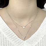 Срібне кольє Proba з фіанітами, вага виробу 3,85 г (1952870) 450500 розмір, фото 5