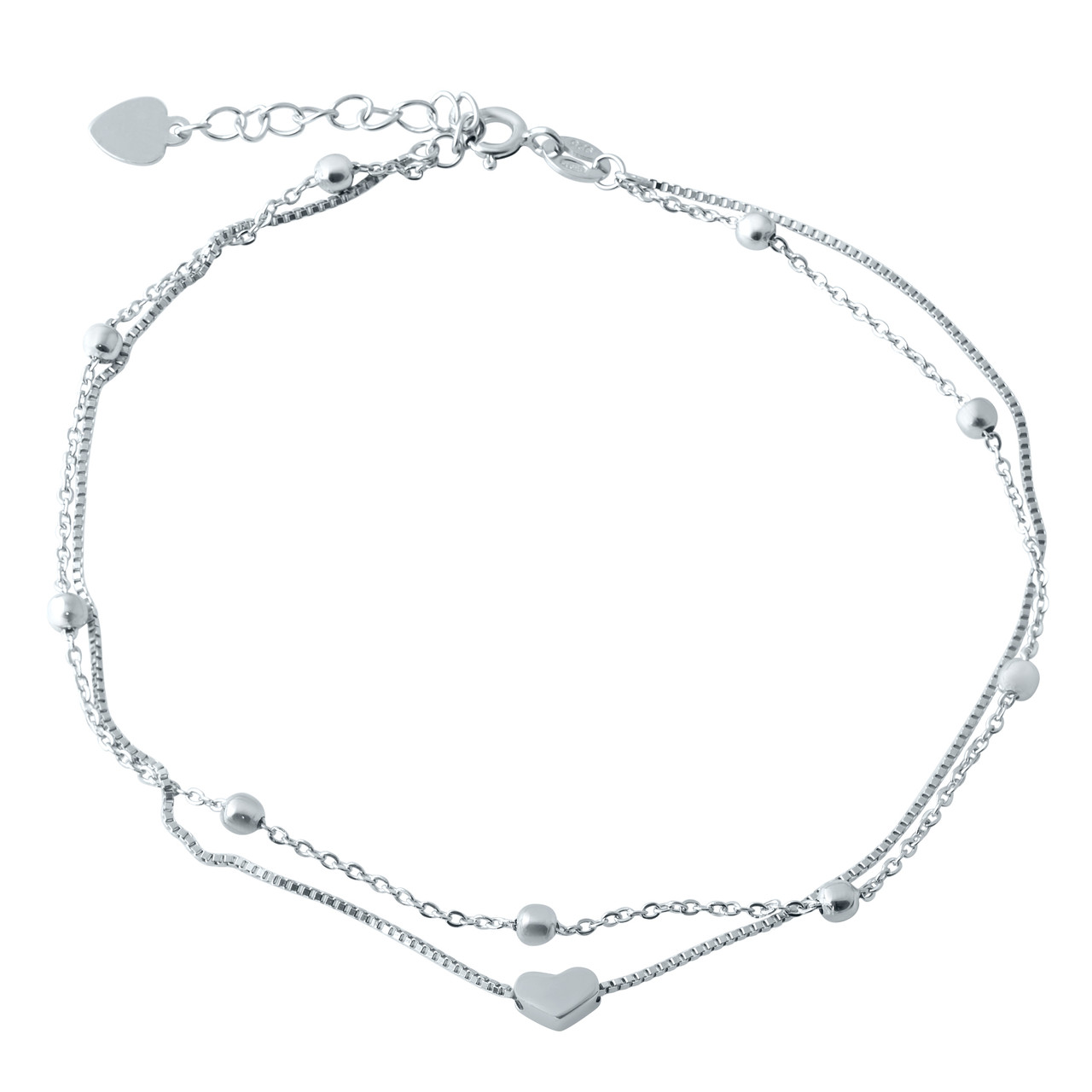 Срібний браслет на ногу Proba з без каменів, вага виробу 2,72 г (1982983) 2326 розмір, фото 1