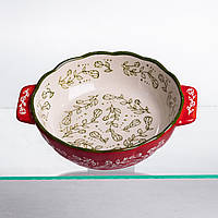 Форма для запікання Vintage Ø17 (см) кругла форма для випікання в духовці з ручками Червона HM04-05