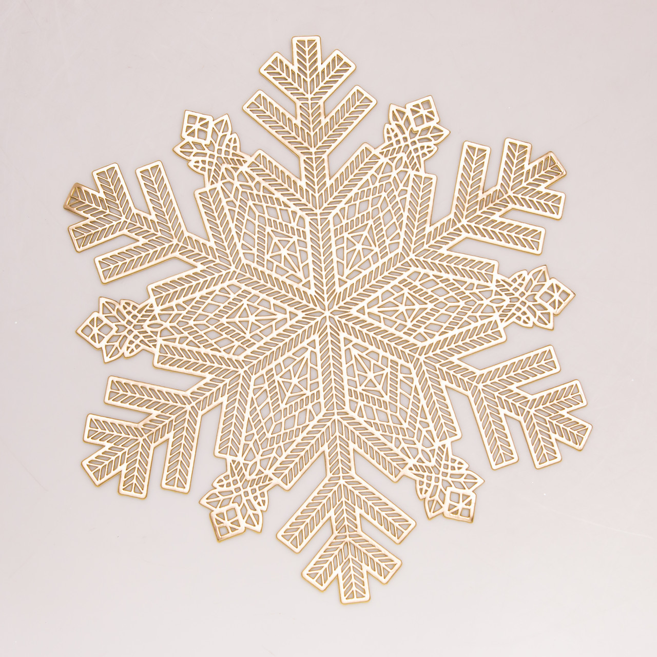 Килимок для сервірування столу Snowflake 38 см, золото HP-36327-13, фото 1