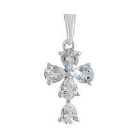 Срібний хрестик Proba з топазом 1.885ct (2140979)