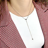 Срібне кольє Proba з без каменів, вага виробу 3,15 г (2079705) 400450 розмір, фото 2