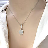 Срібна підвіска Proba з фіанітами, перлами (2080909), фото 4