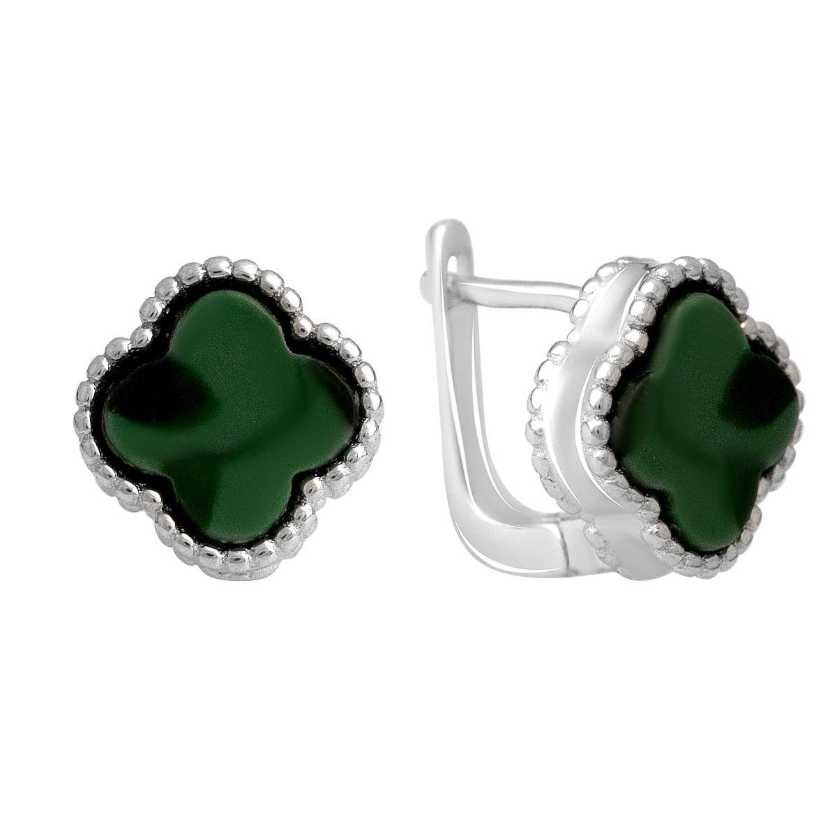 Срібні сережки Proba з малахітом (2082569), фото 1