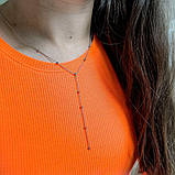 Срібне кольє Proba з без каменів, вага виробу 2,85 г (2159216) 400450 розмір, фото 4