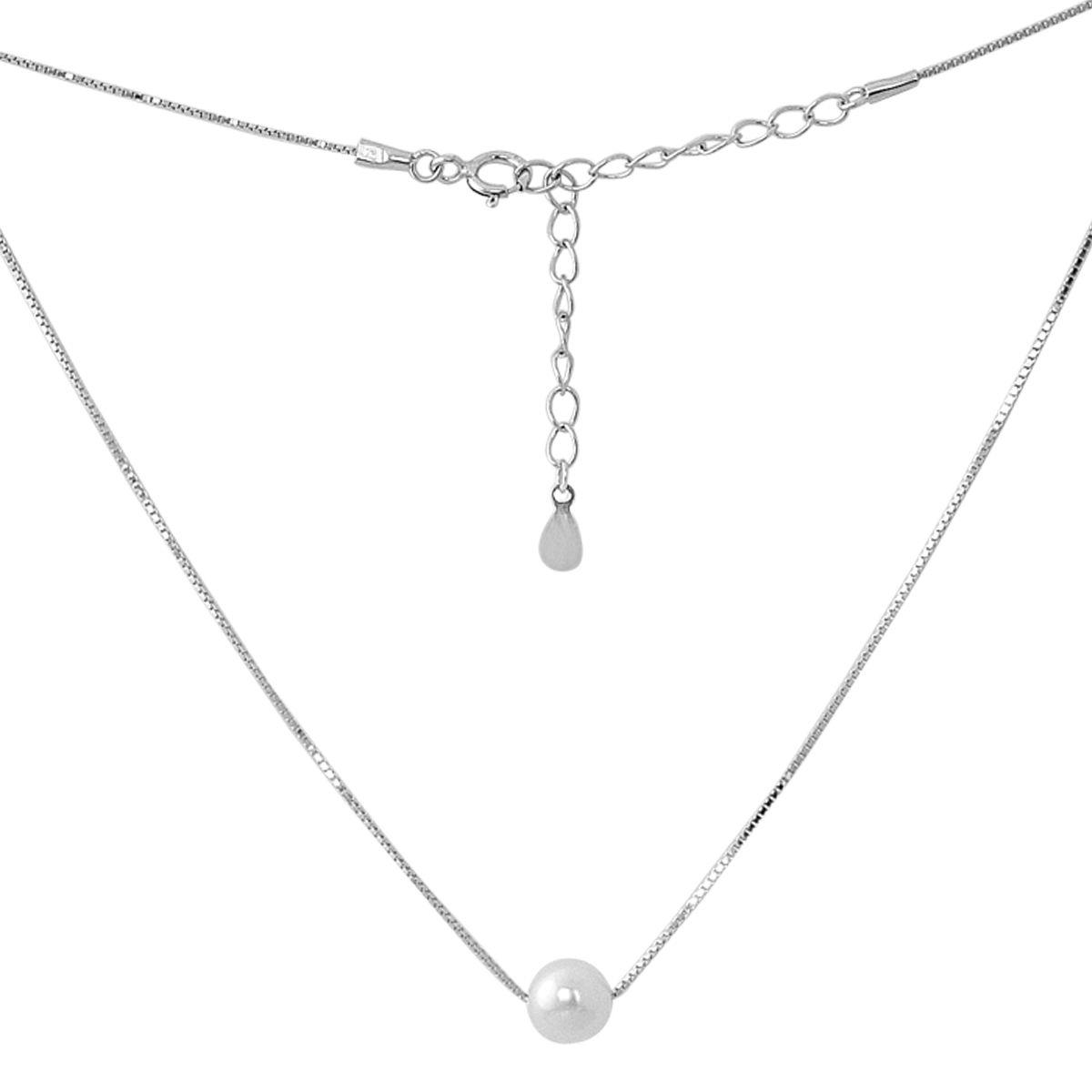 Срібне кольє Proba з натуральними перлами, вага виробу 1,52 г (2160908) 400450 розмір, фото 1