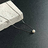 Срібне кольє Proba з натуральними перлами, вага виробу 1,52 г (2160908) 400450 розмір, фото 4