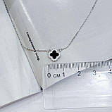 Срібне кольє Proba з натуральним оніксом, фіанітами, вага виробу 2 г (2169659) 400450 розмір, фото 4