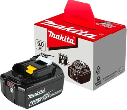 Акумулятор BL1860B 18V 6A до електроінструменту Makita з індикацією (в картонній коробці)