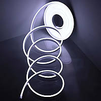 Неонова стрічка LED NEON Біла 5M, світлодіодний гнучкий неон для дому | сувитодіодна стрічка
