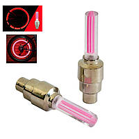 Ковпачки, що світяться на велосипед "Fireflys" Рожеві (світлять Червоним) 2 шт./пач., підсвітка на колеса машини