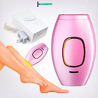 Фотоепілятор IPL GR216B Рожевий — лазерний епілятор для дому, епілятор для ніг і бікіні портативний