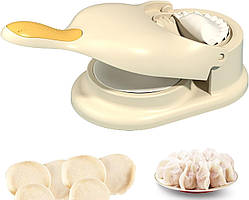 Прес і форма для ліплення варників і пельменів Dumpling Machine Білий, механічна ручна пельменниця