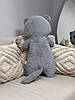 М’яка іграшка плюшева Кіт кудлатий сірий 65 см, фото 5