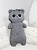 М’яка іграшка плюшева Кіт кудлатий сірий 65 см, фото 2