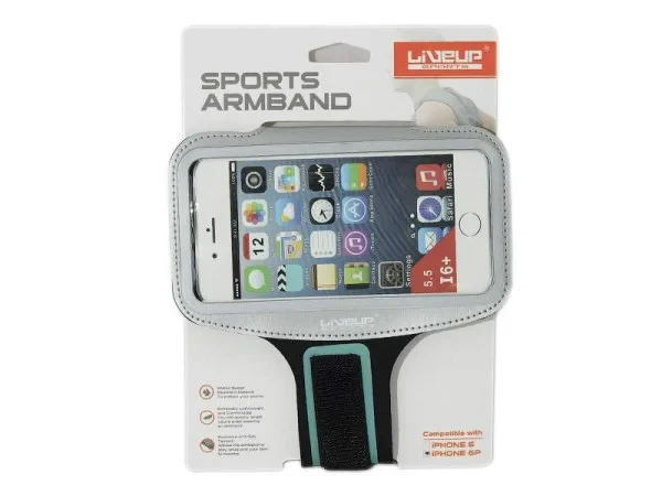 Чохол на руку LiveUp SPORTS ARMBAND (LS3720B) Black White, фото 1