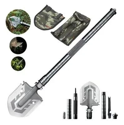 Похідна лопата Лопата туристична багатофункціональна з чохлом Туристична лопата із захисним чохлом Саперна лопата кирка, фото 1