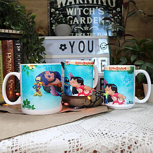 Чашка 330мл Ліло та Стіч "Поцілунок" / Lilo & Stitch 870