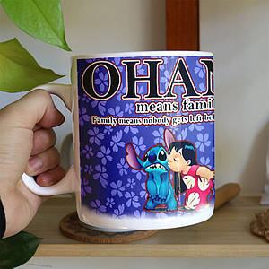 Чашка 330мл Ліло та Стіч "Ohana" / Lilo & Stitch 870