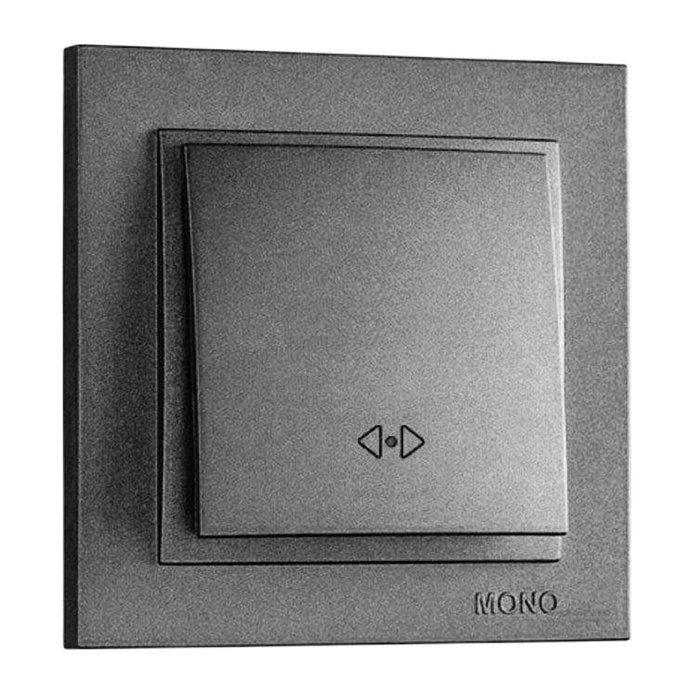 Вимикач перехресний Mono Electric DESPINA 102-242425-112 антрацит, фото 1