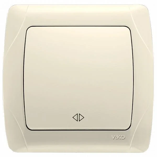 Вимикач перехресний кремовий VIKO Carmen 90562031, фото 1