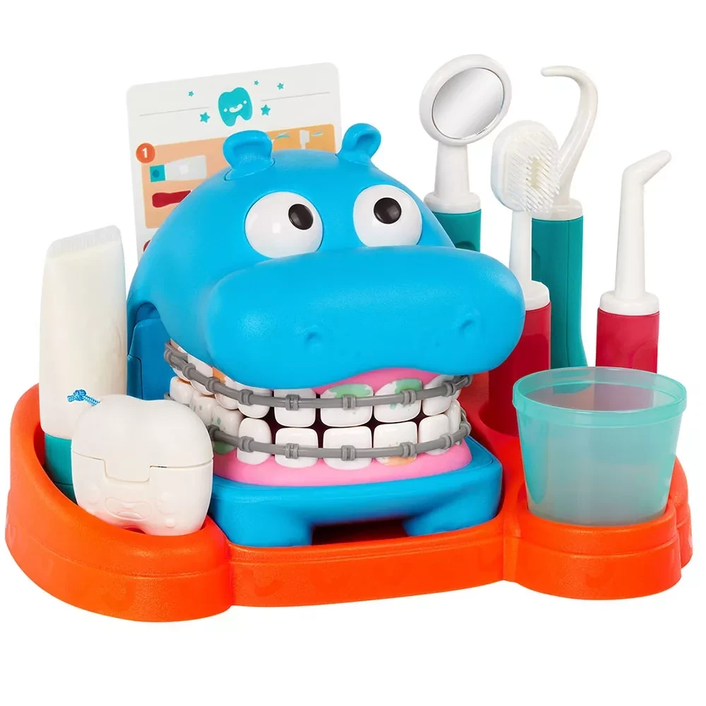 Ігровий набір Battat Lite Бегемотик у стоматолога BT1803Z Hippodontist Color-Changing Dentist Playset