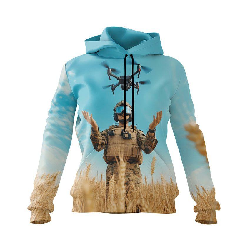 Худі жіноче з принтом «Захисник неба. Sky Defender»