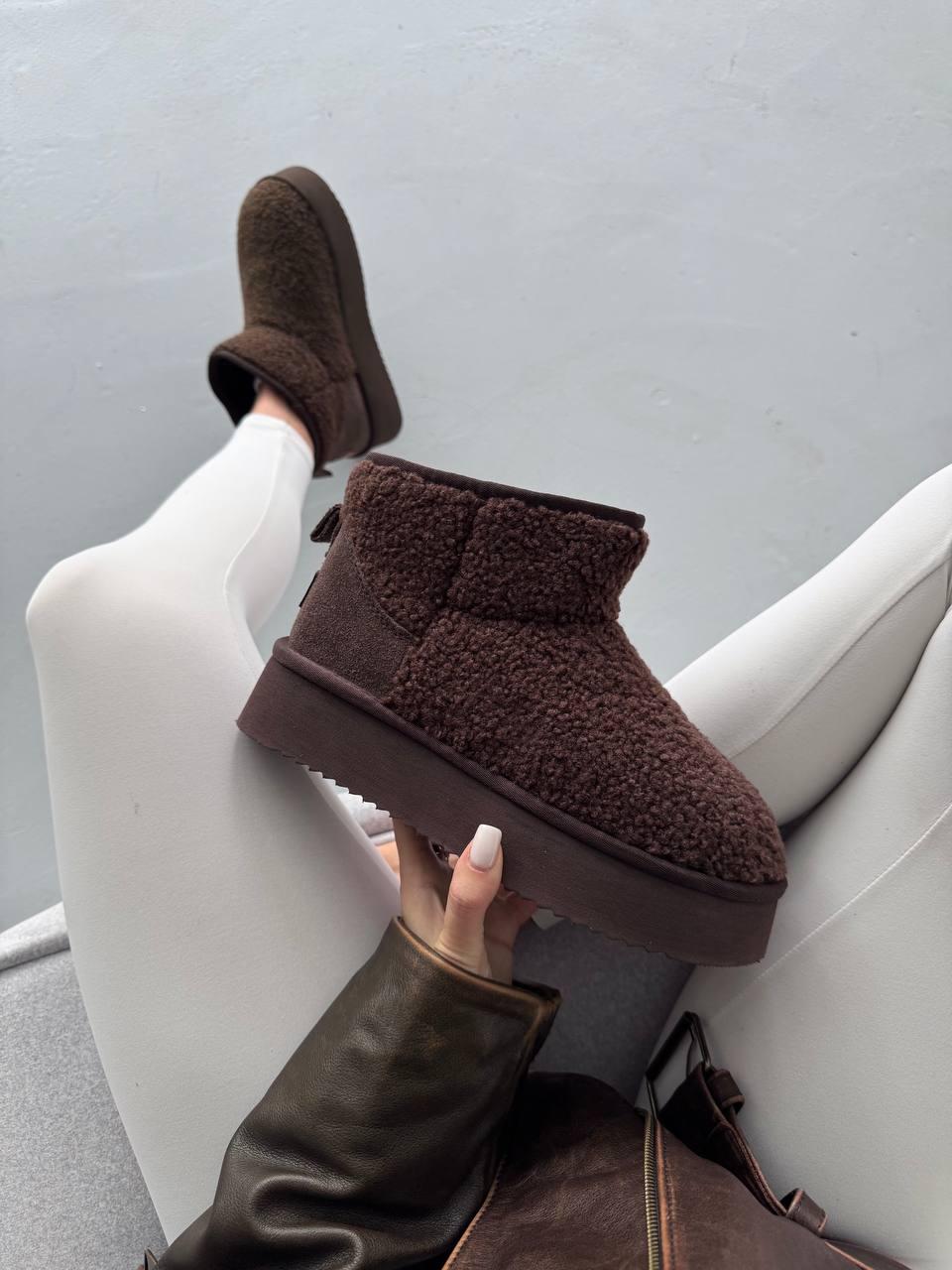 Зимові Черевики UGG Ultra Mini Platform Teddy Brown | жіночі, розміри 37–40