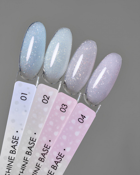 База для нігтів Dark Pro Base Shine №04 рожевий із блискітками, 15 мл, фото 1