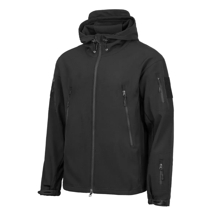 Куртка софтшел Gman Чорна Soft Shell на флісі S