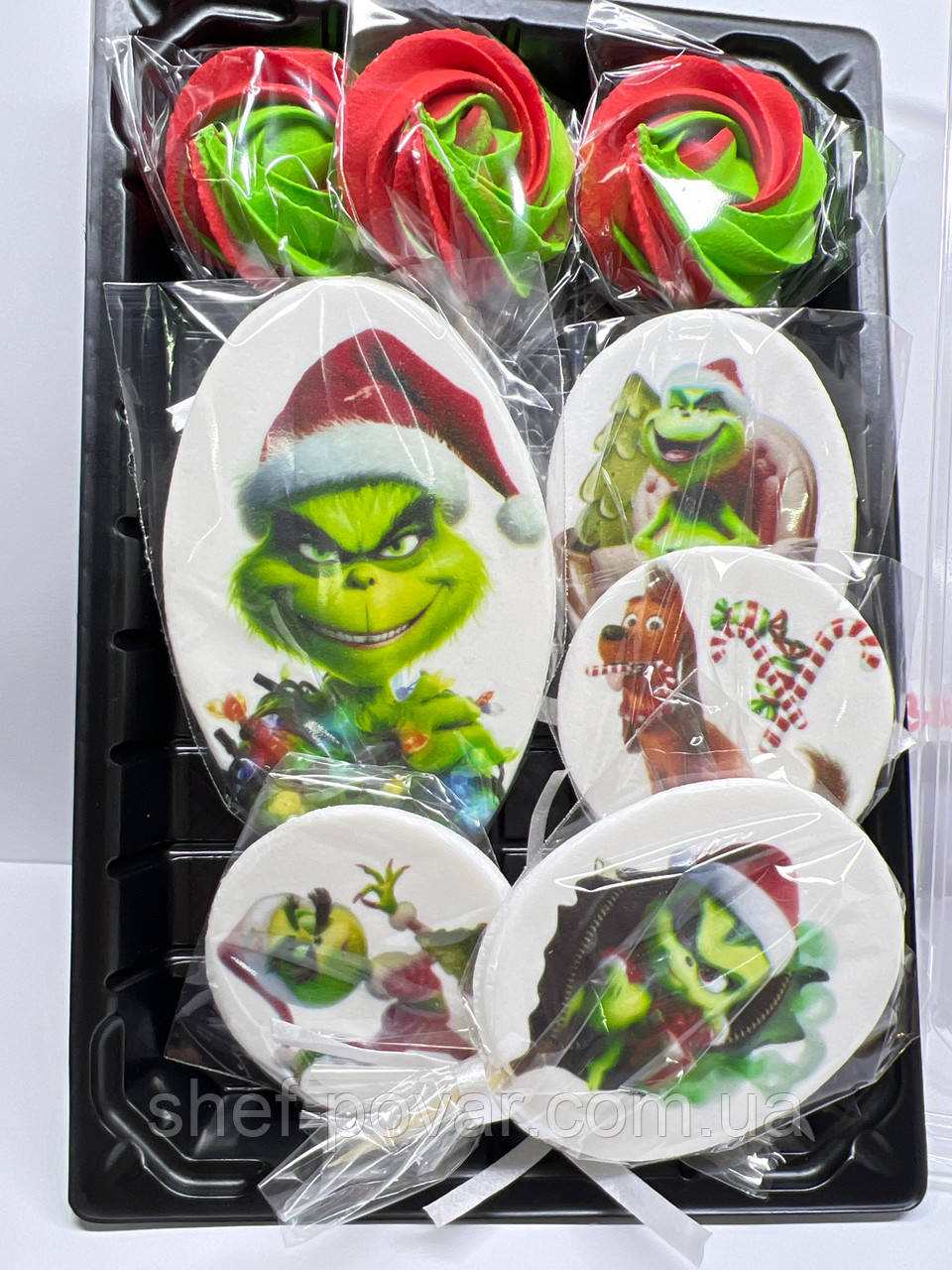 «Дід Мороз і сходи» кондитерський декор із мастики ТМ «Солодо», фото 1