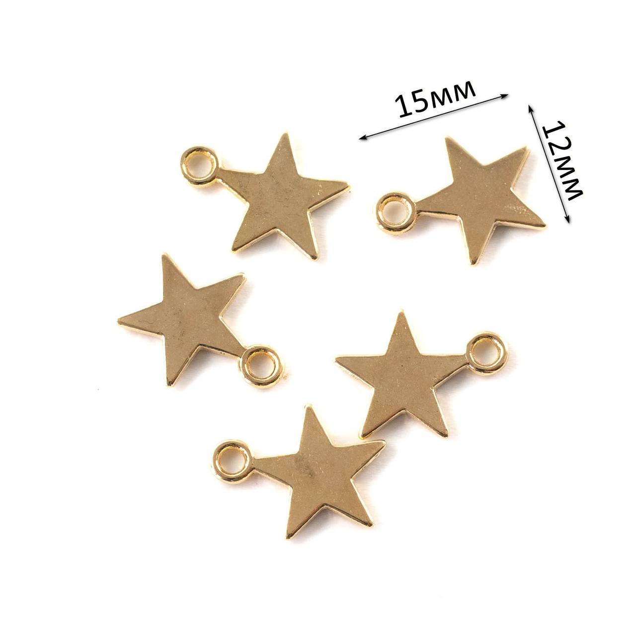 Підвіска Зірка золото 1шт 15*12мм PDZ106, фото 1