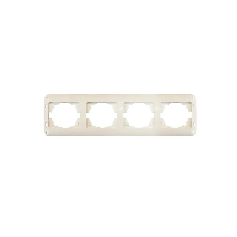 Рамка для розетки 4 пости горизонтальна кремова Gunsan Fantasy 1231264000145, фото 1