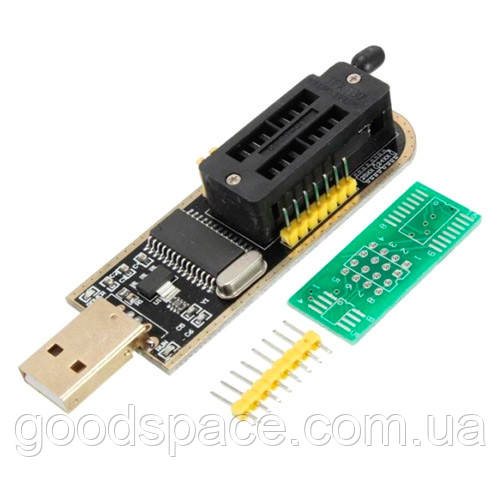 USB міні програматор CH341A 24 25 FLASH EEPROM для мікросхем SPI I2C універсальний, фото 1