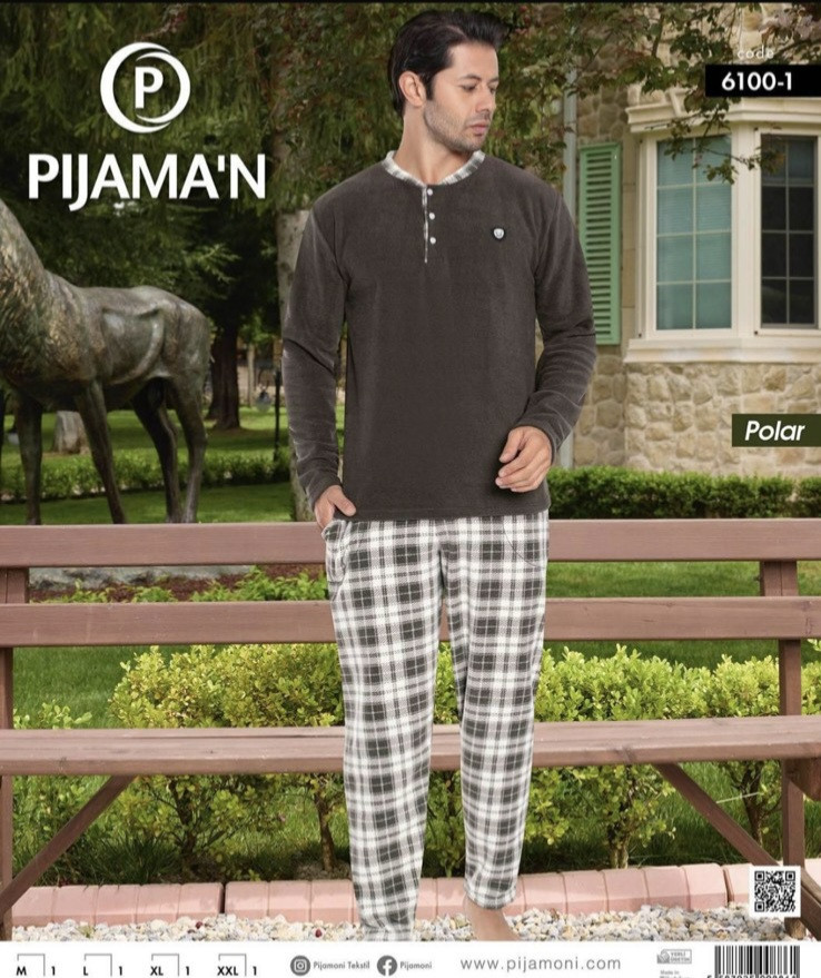 Фліс чоловіча піжама зі штанами Туреччина, фото 1