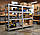 Набір з 2-х металевих стелажів багатоярусних 150х70х30 см для дому гаражу 4 полиці 150 кг на полицю 2 стелажі 4-рівневі, фото 9
