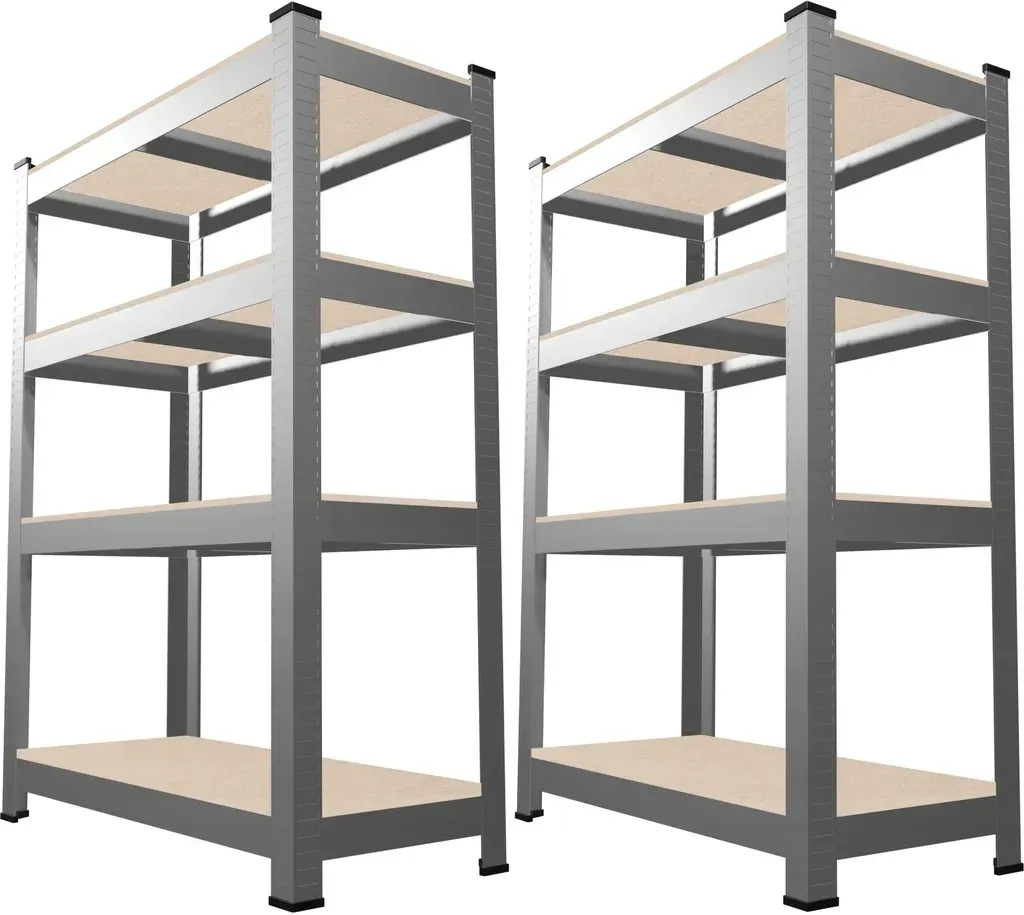 Набір з 2-х металевих стелажів багатоярусних 150х70х30 см для дому гаражу 4 полиці 150 кг на полицю 2 стелажі 4-рівневі, фото 1