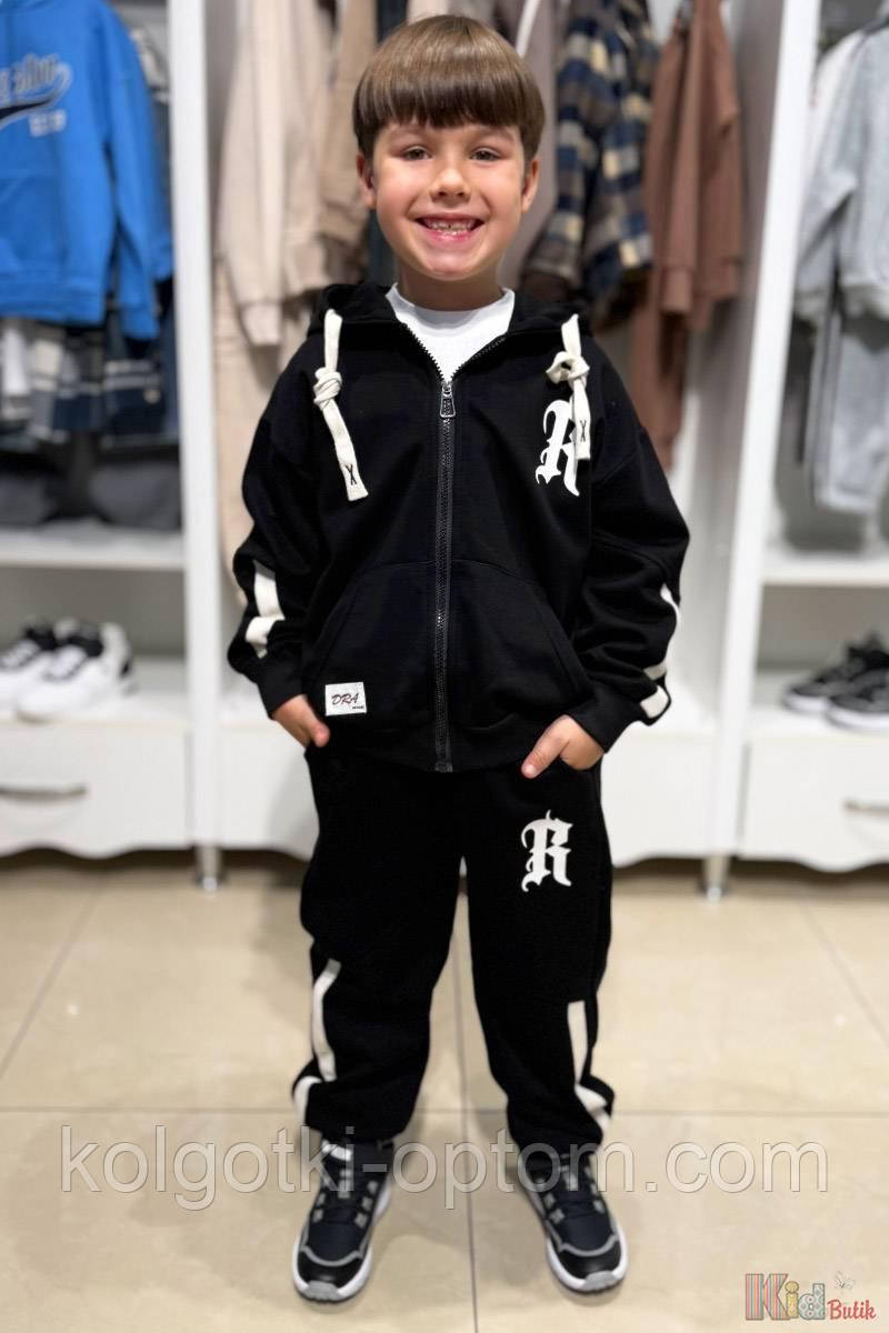 ОПТОМ Костюм спортивний чорного кольору 2-ка для хлопчика (134 см)  Bolina Baby 2125000884899, фото 1