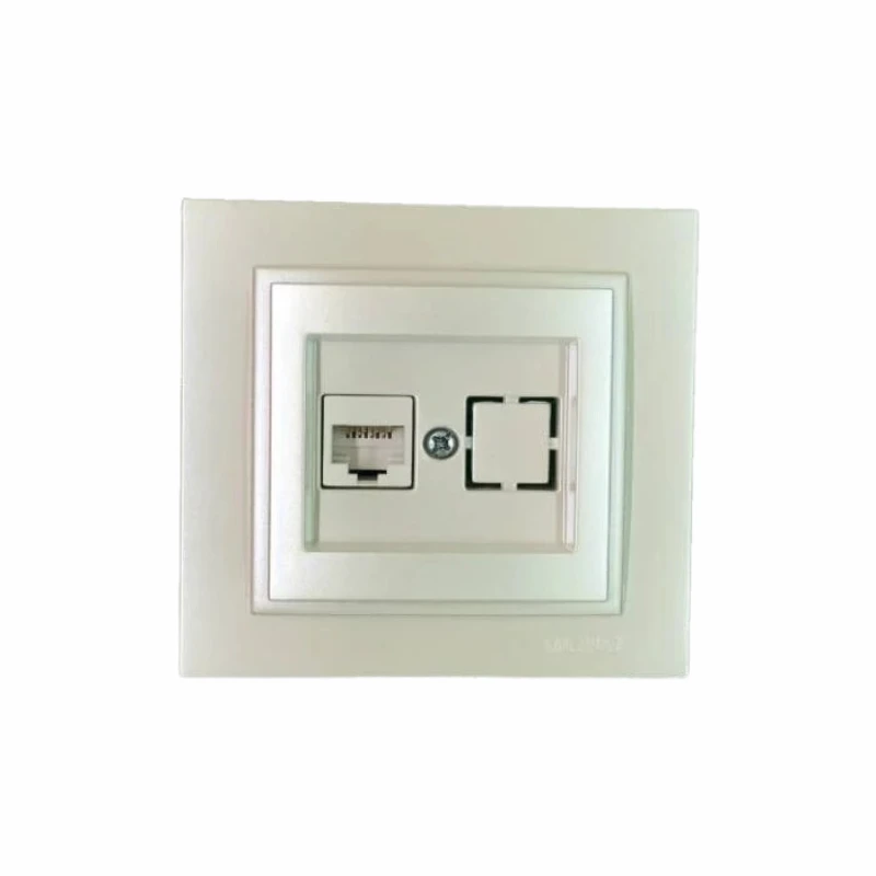 Розетка інтернет RJ45 CAT6 Mono Electric DESPINA 102-252505-125 перлина, фото 1