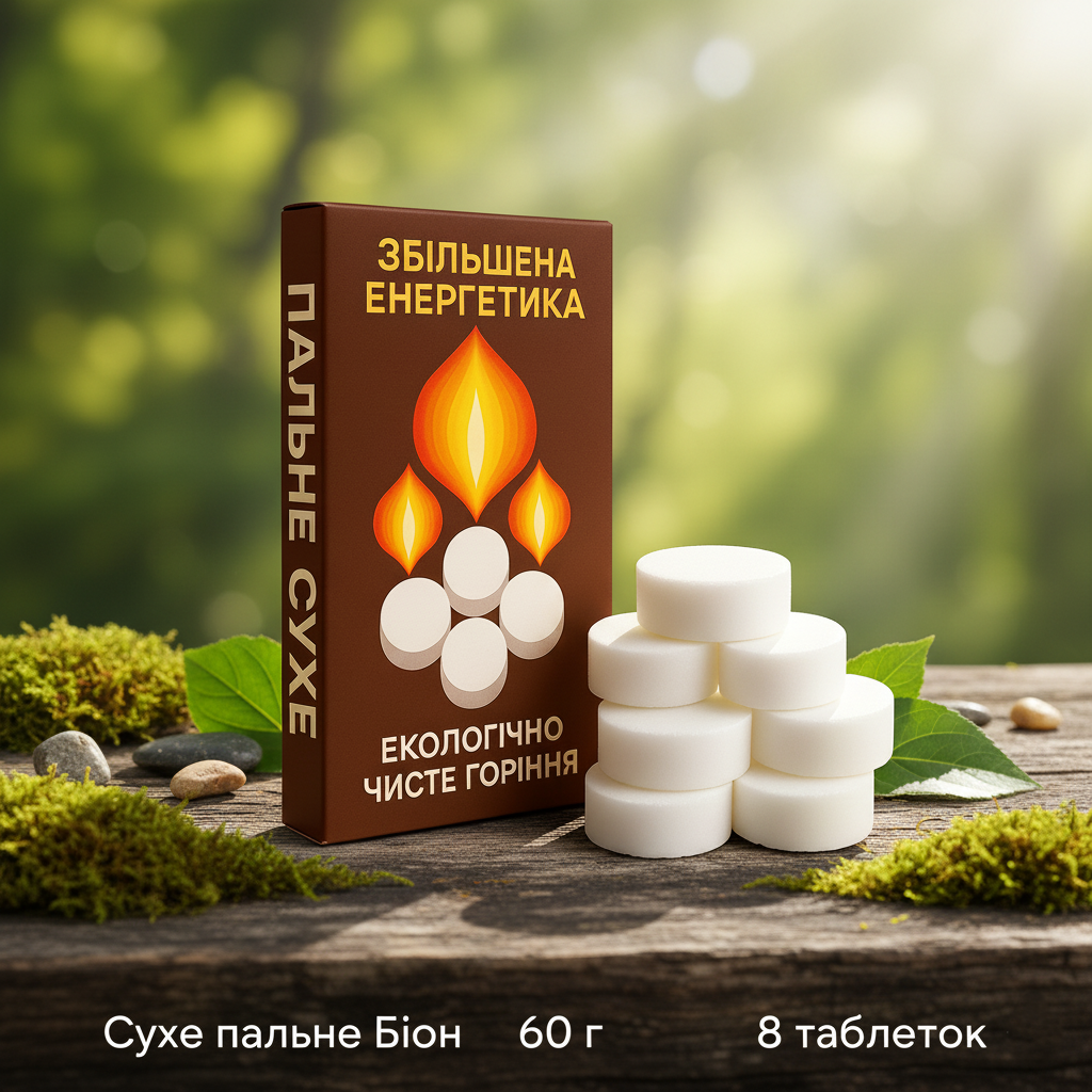 Сухе пальне Біон (сухий паливо), 60 г, 8 таб., фото 1