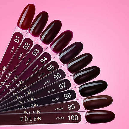 Гель-лак EDLEN Gel Polish Color №96, 9 мл чорна черешня, фото 2